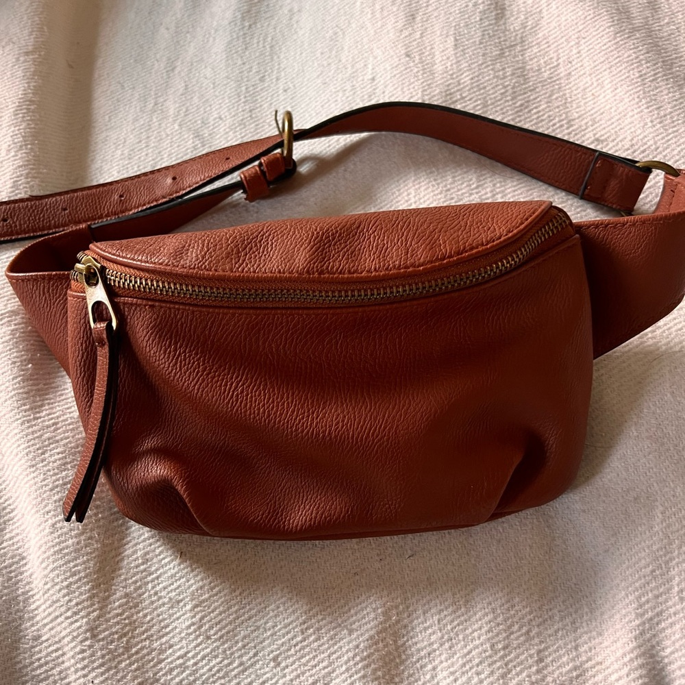 Brown Leather Belt Bag